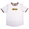Drew House Secret ss Ringer Tee White/Brown