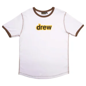Drew House Secret ss Ringer Tee White/Brown