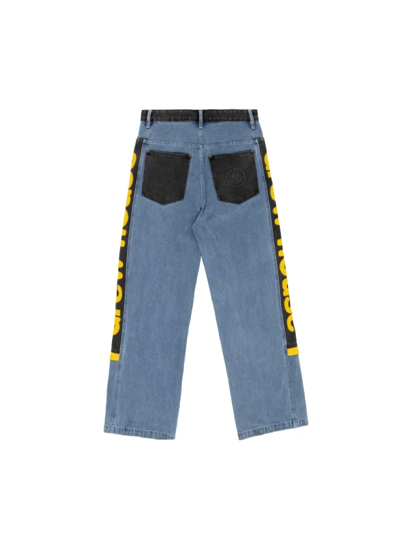 Wide Leg Jean Vintage Color Block