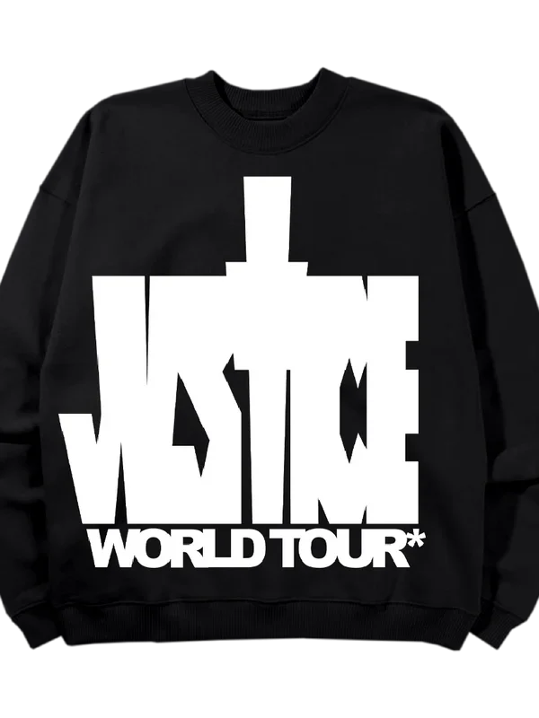 Justine Bieber Justice Black Sweatshirt