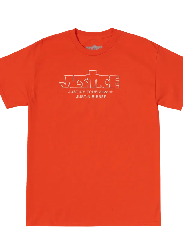 Justin Bieber Justice Tour Orange T-Shirt